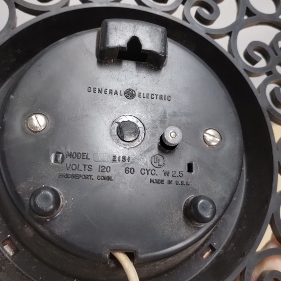 1950s Vintage General Electric GE Wall Clock Ornate Scroll Model 2151 Retro MCM - Picture 8 of 11